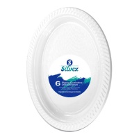 Plateaux ovales blancs 26,5 x 20 cm - Maxi Products - 6 unités