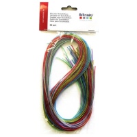 Fils de scoubidous en couleurs métalliques 80 cm - Artemio - 30 pcs.