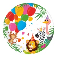 Assiettes Jungle Party Animals 23 cm - 8 pcs.