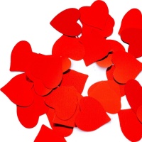 Confetti de grands coeurs rouges 15 gr