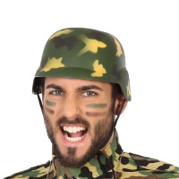Casque militaire camouflage vert