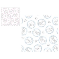 Tissu piqué de coton Swan - Indigo