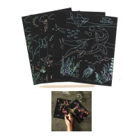 Cartes à gratter créatives sur les dinosaures - 6 pcs.