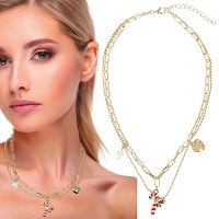 Collier de bâton de sucre d'orge