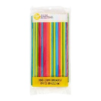 Bâtonnets colorés pour cake pops de 20 cm - 100 unités