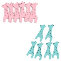 Figurines girafe en bois 5 cm - 6 pcs.