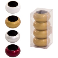 Rond de serviette coloré - 4 pcs.