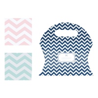 Boîte en carton de couleur chevron - 12 pièces.