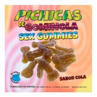 Gummies en forme de pénis aromatisés au cola avec sucre - 125 grammes