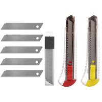 Cutter transparent grand assorti avec 5 recharges - 1 unité