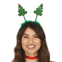 Serre-tête en forme d'arbre de Noël avec ressorts