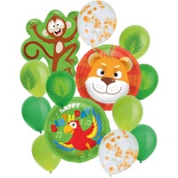 Bouquet d'animaux de la jungle - Folat - 13 pcs.