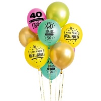 Felices 40 ballons en latex assortis 30 cm - 10 pièces