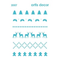 Pochoir bordures de Noël 15 x 20 cm - Artis decor - 1 unité