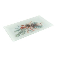 Assiette à houx et baies rouges 26 x 14 cm - DCasa