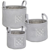 Panott paniers ronds en tissu - 3 pcs.