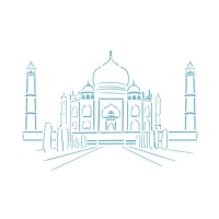 Pochoir Taj Mahal 20 x 28,5 cm - Artis decor - 1 unité