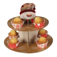 Porte-gâteaux Bonhomme de neige 29 cm