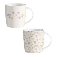 Mug 350 ml fleurs assorties - DCasa - 1 pc.