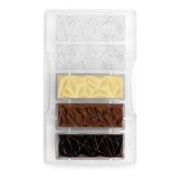 Moule à barres de chocolat Serena 20 x 12 cm - Decora - 5 cavités