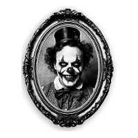 Décoration adhésive murale avec image de clown de 30 x 23 cm