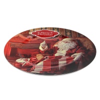 Père Noël rouge assiette en plastique dur 33 cm - 1 pc.