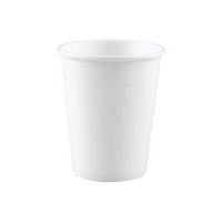 Gobelets en carton blanc biodégradable de 250 ml - 15 pièces.