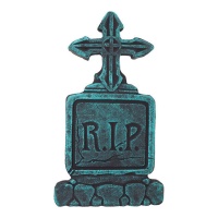 Pierre tombale en forme de croix RIP antique 43 x 22 cm