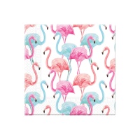 Serviettes de table composables en forme de flamant rose 16,5 x 16,5 cm - 20 pcs.