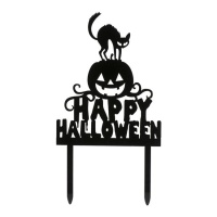 Happy Halloween cake topper 18 x 10 cm - Dekora