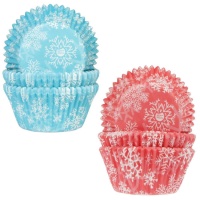Capsules à cupcake flocon de neige coloré - Maison de Marie - 50 pcs.