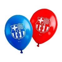 Ballons en latex FC Barcelona, motif écusson - 30 cm - 6 unités