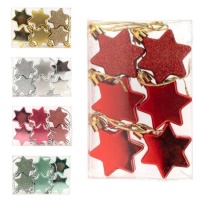 Pendentifs étoilés décoratifs pour le sapin de Noël - 6 pcs.