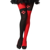 Collants rouges et noirs avec diamants