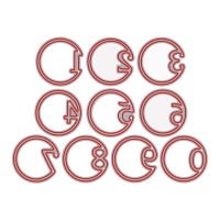 Dé à chiffres en forme de cercle Zag - Misskuty - 10 unités