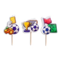 Bougies de football avec stratégies - 3 unités