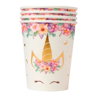 Verres floraux Licorne 266 ml - 8 unités