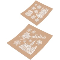 Autocollants de fenêtre de Noël assortis 31 x 38,5 cm - 1 feuille