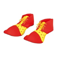 Chaussures de clown rouge et jaune pour enfants