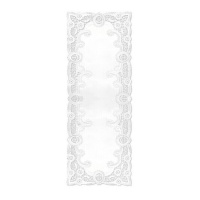 Napperon rectangulaire en papier blanc 16 x 42 cm - 8 pcs.