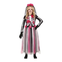 Costume de Catrina avec jupe longue pour filles