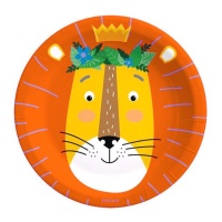 Assiettes lion 23 cm - 6 pcs.