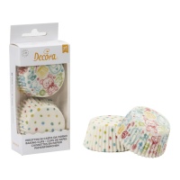 Capsules à cupcakes pour décoration de baby shower - Decora - 36 unités