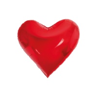 Ballon rouge métallique en forme de coeur 45cm - Ambre