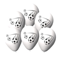 Ballons en latex 23 cm - Eurofiestas - 6 unités - Ballon en latex sillage de ballon de football