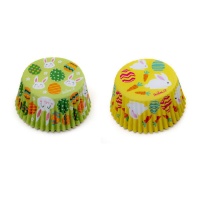 Capsules pour cupcake lapins et oeufs de Pâques - Décorer - 36 unités