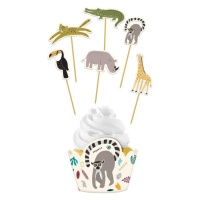 Set de papillotes Animaux de la Jungle - 6 pièces