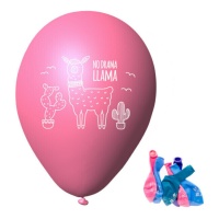 Ballons en latex No Drama Llama 23 cm - 6 pièces