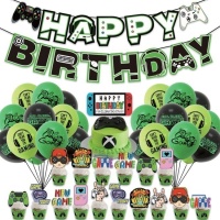 Kit de ballons, guirlandes et toppers pour jeux vidéo - Monkey Business - 23 pcs.