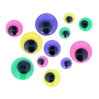 Yeux mobiles de couleur assortis - Innspiro - 64 pcs.